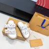 LV Slides & Slippers Canvas-Leather (White-Multi-Color) EU35-45 B60202606032139119