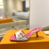 LV Slides & Slippers Canvas-Leather (White-Pink-Beige) EU34-42 B90202606032169129