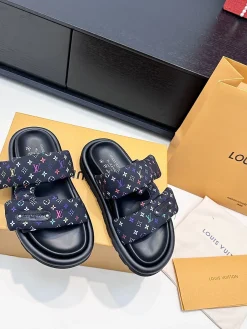 Alternative view of LV Slides & Slippers Canvas-Rubber (Black-Multi) EU35-45 B60202606032128119