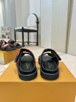 Alternative view of LV Slides & Slippers Canvas-Rubber (Brown-Black-Red) EU35-45 A9020260603230499