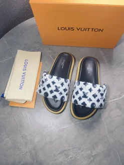 Alternative view of LV Slides & Slippers Canvas-Rubber (Brown-Black-White-Blue) EU35-45 A6020260603218089