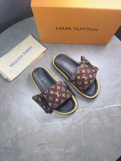 Alternative view of LV Slides & Slippers Canvas-Rubber (Brown-Black-White-Blue) EU35-45 A6020260603220389