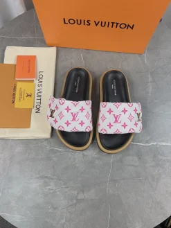 LV Slides & Slippers Canvas-Rubber (Brown-Black-White-Pink) EU35-45 A6020260603219489