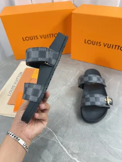 LV Slides & Slippers Canvas-Rubber (Grey-Black) EU35-46 A8020260603214799