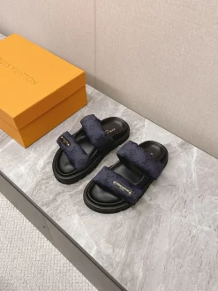 LV Slides & Slippers Canvas-Rubber (Navy-Black) EU35-45 A8020260603226899