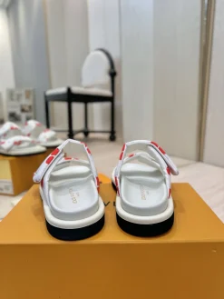 Alternative view of LV Slides & Slippers Canvas (White-Red-Black) EU35-45 A9020260603224799