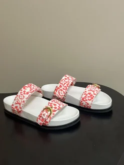 LV Slides & Slippers Canvas (White-Red) EU35-39 B80202606032170129