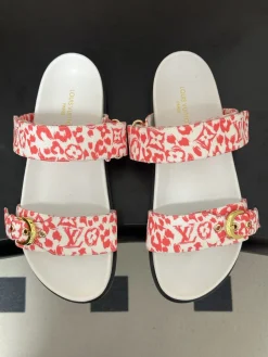 Alternative view of LV Slides & Slippers Canvas (White-Red) EU35-39 B80202606032170129