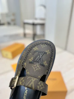 Alternative view of LV Slides & Slippers Coated Canvas (Brown-Black) EU35-40 B60202606032271119