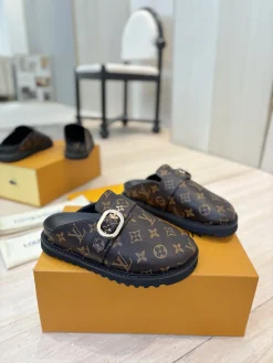 LV Slides & Slippers Coated Canvas (Brown-Black) EU35-45 B30202606032172109