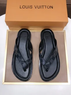 Alternative view of LV Slides & Slippers Coated Canvas-Leather (Black-Grey) EU38-45 A3020260603328379