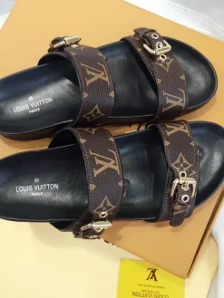 Alternative view of LV Slides & Slippers Coated Canvas-Leather (Brown-Black) EU35-39 B40202606032274109