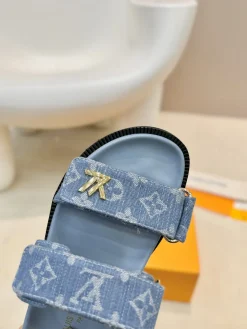 Alternative view of LV Slides & Slippers Denim (Blue-Black-Gold) EU35-42 A9020260603220999