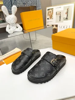 Alternative view of LV Slides & Slippers Leather (Black-White) EU35-45 B0020260603222099