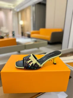 LV Slides & Slippers Leather (Black-Yellow-Multi) EU34-42 B90202606032221129