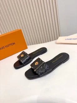 Alternative view of LV Slides & Slippers Leather (Brown-Black-Pink-Blue-Beige-White) A6020260603226089