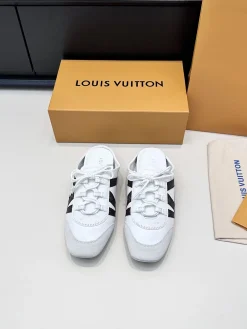 Alternative view of LV Slides & Slippers Leather-Canvas (White-Brown) EU35-41 C50202606032138149