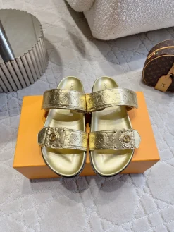 Alternative view of LV Slides & Slippers Leather (Gold-Black) EU35-39 B90202606032133129