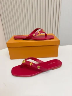LV Slides & Slippers Leather (Red-Gold) EU35-43 A6020260603226689