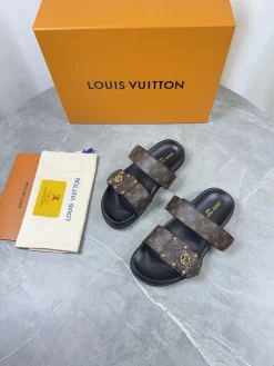 Alternative view of LV Slides & Slippers Leather (White-Black-Brown) EU35-46 A9020260603215399