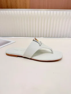 LV Slides & Slippers Leather (White-Brown) EU35-40 A6020260603326089