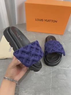 LV Slides & Slippers Rubber (Purple-Black) EU35-45 A5520260603228289