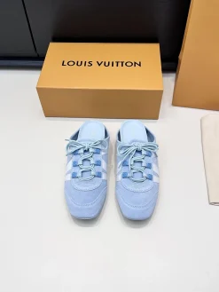 Alternative view of LV Slides & Slippers Suede (Light Blue-White) EU35-41 C50202606032299149