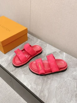 LV Slides & Slippers Textile (Pink-Black) EU35-45 A8020260603223899