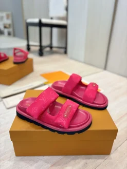 LV Slides & Slippers Textile (Pink-Black) EU35-45 A9020260603223799