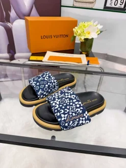 Alternative view of LV Slides & Slippers Textile-Rubber (Navy-White-Black-Tan) EU35-46 A6020260603214889