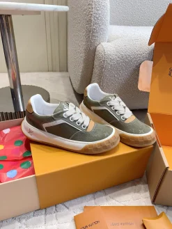 LV Sneakers & Trainers Canvas-Leather (Green-White-Brown) EU35-44 C60202606032310149