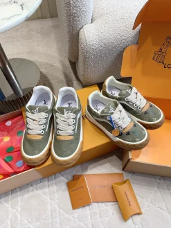 Alternative view of LV Sneakers & Trainers Canvas-Leather (Green-White-Brown) EU35-44 C60202606032310149