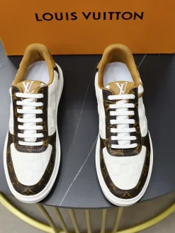 Alternative view of LV Sneakers & Trainers Coated Canvas-Leather (White-Brown-Gold) EU38-44 B10202606032319109