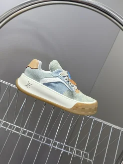 LV Sneakers & Trainers Denim-Leather (Blue-White-Brown) EU35-45 C10202606032348129