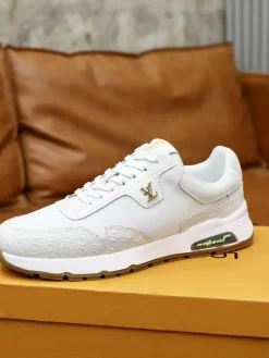 LV Sneakers & Trainers Leather-Canvas (White-Gold-Brown-Green) EU38-44 B20202606032333109