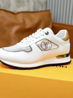 LV Sneakers & Trainers Leather-Mesh (White-Gold-Black) EU39-44 C40202606032382139