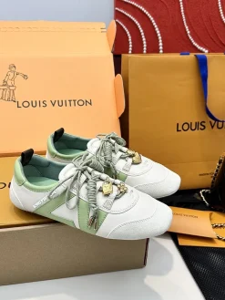 LV Sneakers & Trainers Leather (White-Green) EU35-41 D20202606032314169