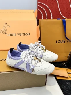 LV Sneakers & Trainers Leather (White-Purple-Gold) EU35-41 D20202606032316169
