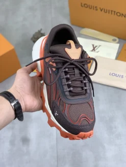 Alternative view of LV Sneakers & Trainers Mesh-Leather (Brown-Orange-White) EU39-45 C60202606032414149