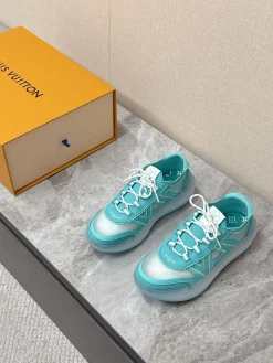LV Sneakers & Trainers Textile-Rubber (Tiffany Blue-White-Silver) EU35-41 C00202606032309129