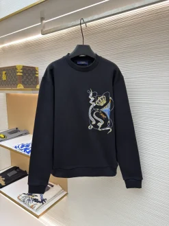 LV Sweaters & Knitwear Cotton (Black-Blue-Gold) XS-L B30202606131204119