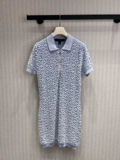 LV Sweaters & Knitwear Wool-Cotton (Blue-White) S-L B95202606010786129