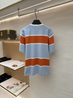 Alternative view of LV T-shirts & Vests Cotton (Blue-Orange-White) S-XL B05202606130697109
