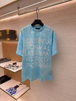 LV T-shirts & Vests Cotton (Blue-White) XS-L A4020260613066989