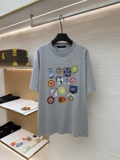 LV T-shirts & Vests Cotton (Grey-Multi) XS-L A4020260613004989