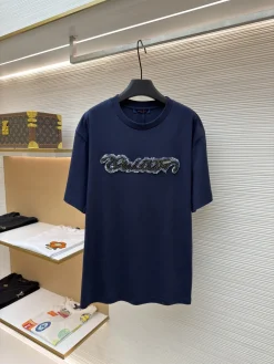 LV T-shirts & Vests Cotton (Navy Blue) XS-L A4020260613052889