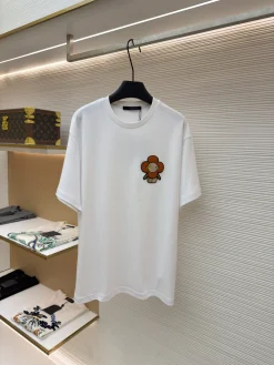 LV T-shirts & Vests Cotton (White-Brown) XS-L A3020260613004089