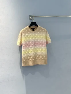 LV T-shirts & Vests Knit (Yellow-Pink-Beige) S-M-L D30202606011112169