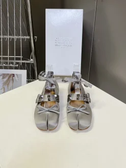 Alternative view of MAISON MARGIELA Flats & Loafers Satin (Silver) EU35-40 B80202606032424129