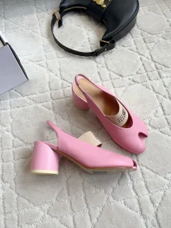 MAISON MARGIELA Pumps & Heels Leather (Pink-Black) EU35-39 B60202606032429119